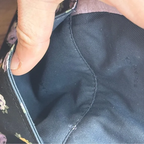 Coach Floral Crossbody Bag - Navy and Lavender - Picture 9 of 13